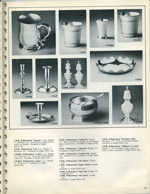 1975 Stieff Pewter Catalog Pages 1126